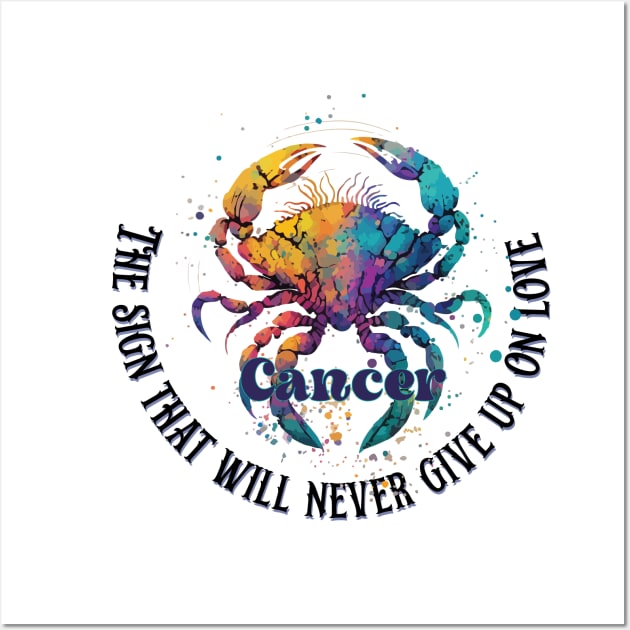 Zodiac Signa Cancer - The sign that will never give up on love Wall Art by 007KathMeow